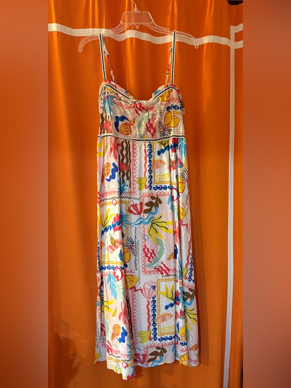 Blu Pepper Multicolor Patterned Spaghetti Strap Maxi Dress